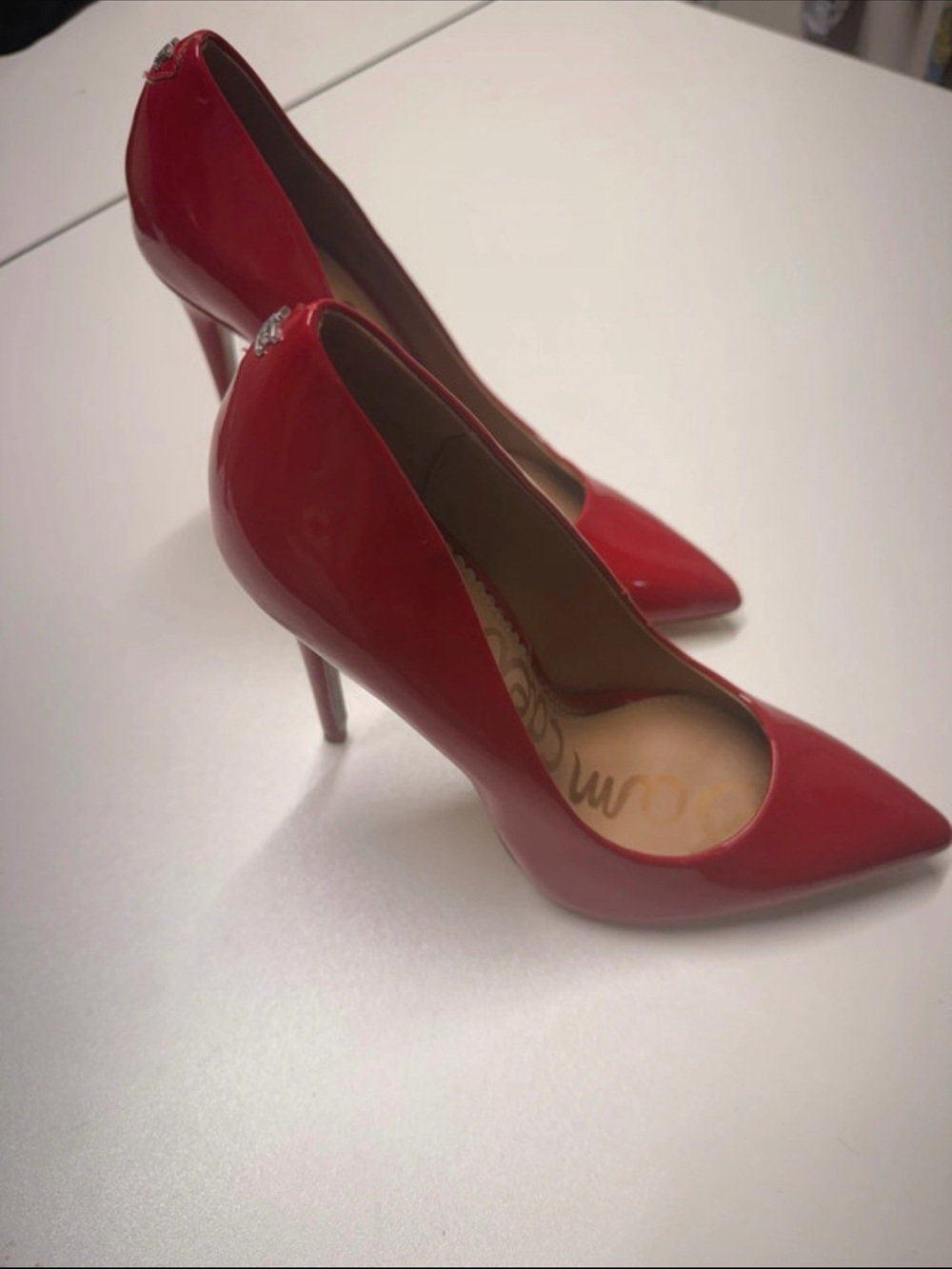 Sam Edelman Red Patent Pointed-Toe Stiletto Heels